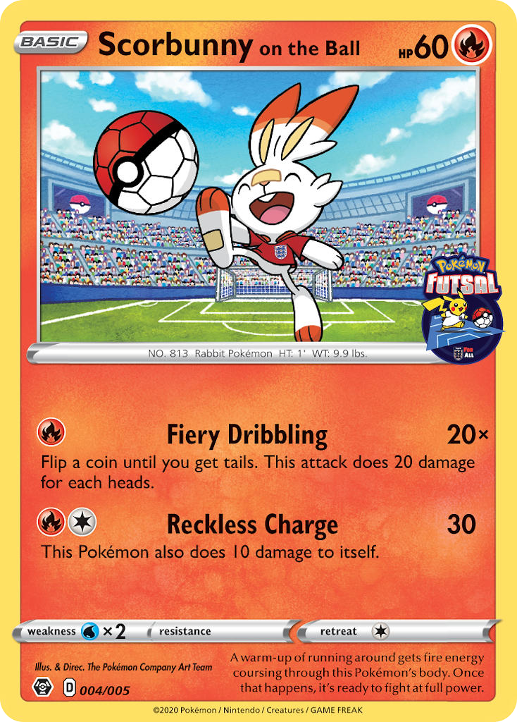 Pokémon Futsal Promos Scorbunny on the Ball #4